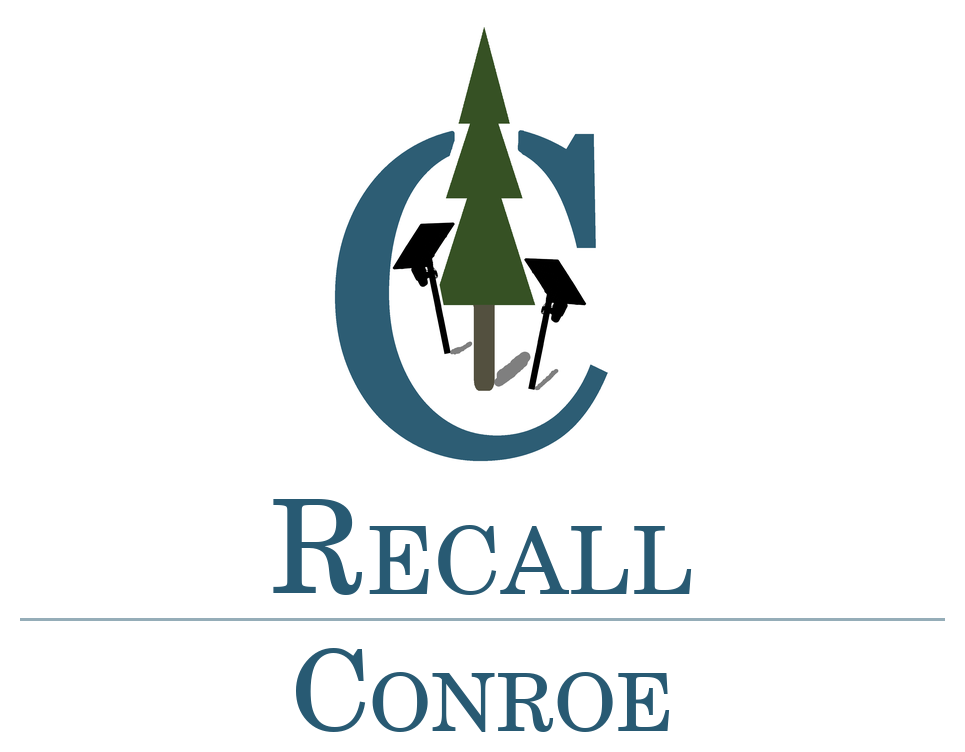 Recall Conroe — independent campaign mark, not the official City of Conroe seal